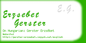 erzsebet gerster business card